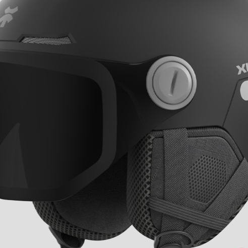 Rear view of the half helmet showing vents, reflective strip and the fit dial