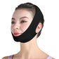 Face and chin compression wrap shown from the side with its crown strap