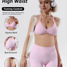 Women's High-Waisted Yoga Sports Bra and Shorts