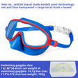 Red Blue Transparent+Large Nose Pad+Box