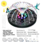 Solar fountain spec panel with 1800mAh battery, 8 LED beads, 120cm head and clear nozzles, light and battery option