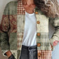 Vintage 3D Digital Print Cardigan Sweater for Women