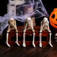 Speak no evil resin skeleton figurine covering its mouth