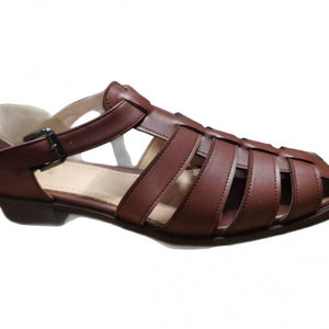 Closed toe Roman sandal with buckle strap top view