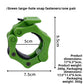 Green large hole barbell collar with a lever, 5 cm bore, 7.5 by 9.5 cm, 260 g size chart
