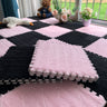 Black + Pink / 30x30x0.6 cm 12pcs | 12x12x0.2 in