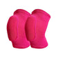 Rose red dance knee pads with sponge pad, pair on white background, size L variant