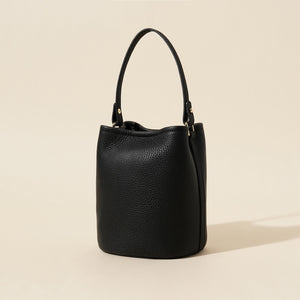 Genuine Leather Bucket Bag | front view product detail