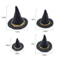 Miniature witch hat ornament in moulded PVC with a contrast band, in black, purple or orange