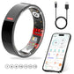 Screen free smart ring for step, sleep and heart rate tracking through a phone app