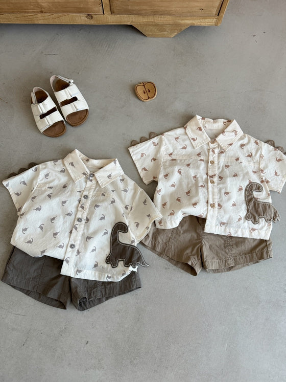 Gumi Bear Boys Printed Shirt And Shorts Set