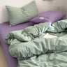 Mixed Green-Purple Stripe / 1.8m Fitted Sheet Set four-piece set