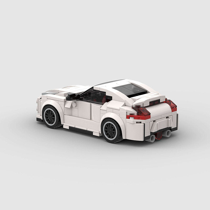 Side profile of the brick-built 370Z Nismo model car
