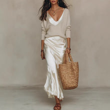 Casual Womens Knit Top and Skirt