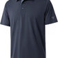 Men's short sleeve polo shirt with a solid body and a printed contrast collar, fitted cut in light polyester
