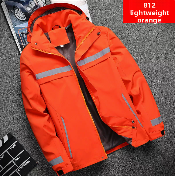 Reflective Fleece-Lined Safety Work Jacket | soft focus lifestyle hero