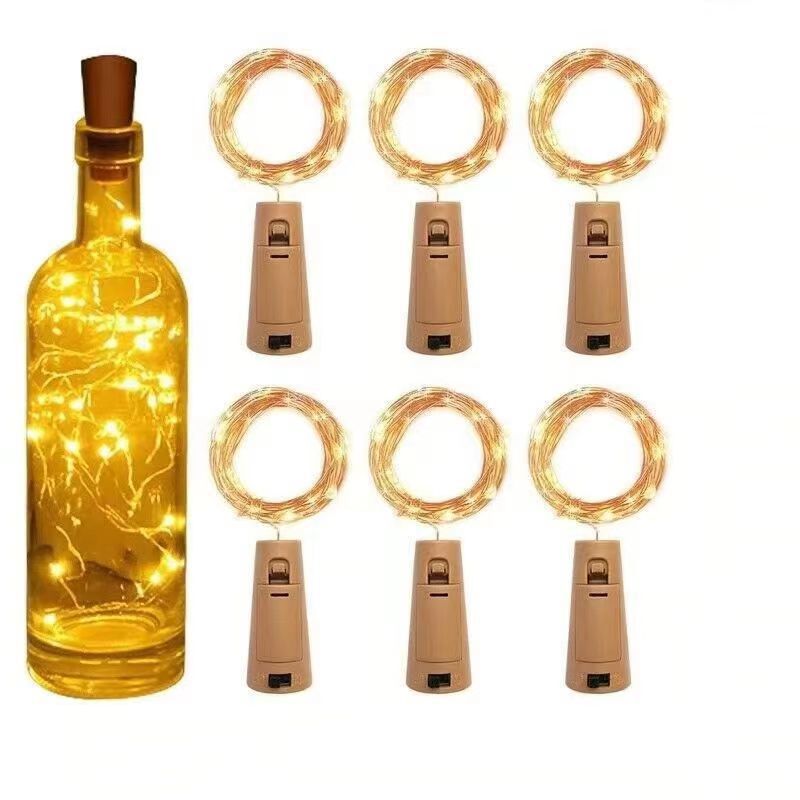 Cork style stopper light with a manual on and off switch