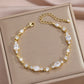 Zircon Gold Plated Leaf Design