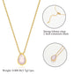Water Drop Zircon Gold Plated Necklace with Adjustable Chain