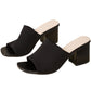 Womens High Heel Slip On Sandals