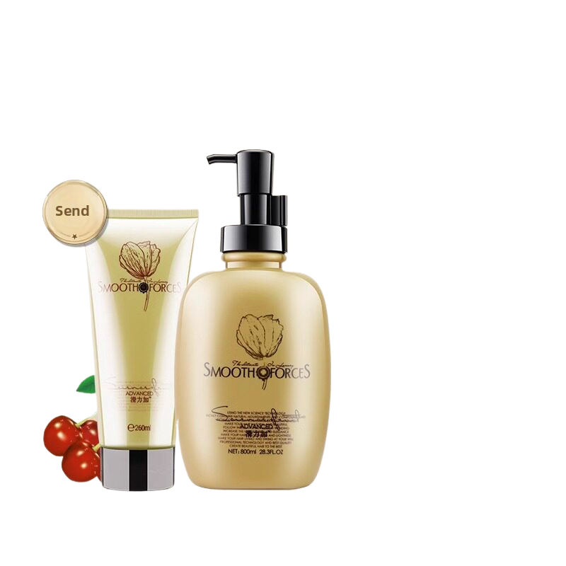 A 260 millilitre tube and an 800 millilitre bottle of the conditioning hair mask with cherries