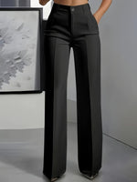 Womens High Waist Wide Leg Trousers | product on the move