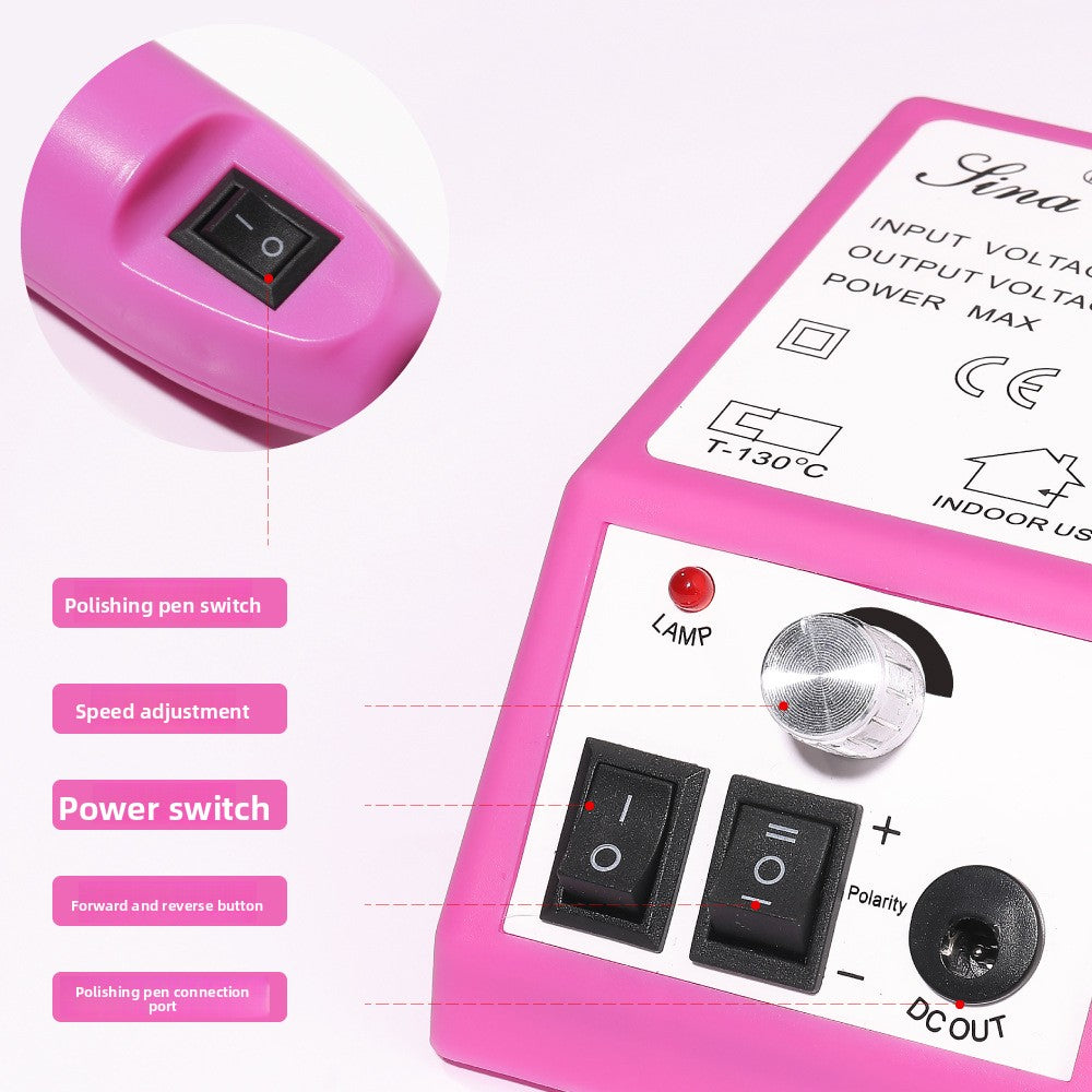 Interchangeable grinding and polishing bits for an electric nail drill