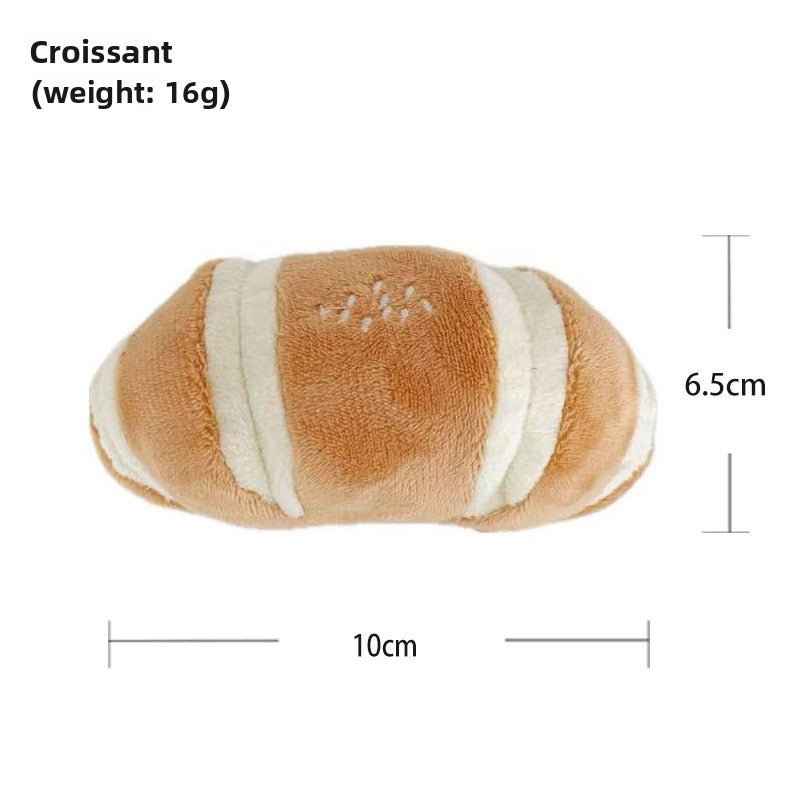 Squeaky plush pet toy shaped like a food character, a fun soft chew for supervised play