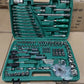 Professional 150-Piece Socket Wrench Set | scale reference with hand