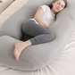 J-shaped pregnant woman pillow support