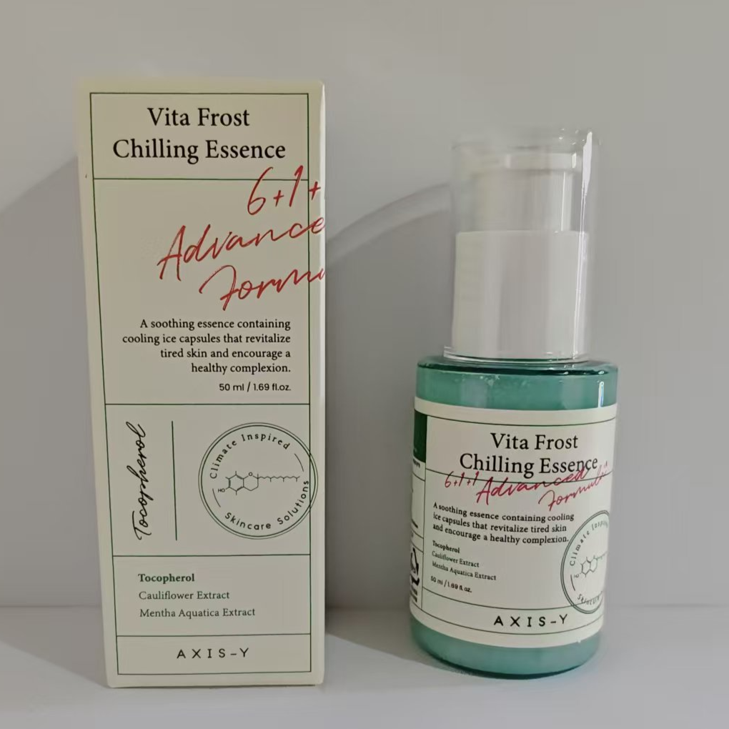 Option photo: AXIS-Y Vita Frost Chilling Essence, 50 ml pump bottle with its carton