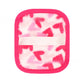 Reusable makeup remover pad shown flat with the plush face up on a plain background