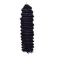 Deep wave black human hair crochet section with a tight repeating S down the strand