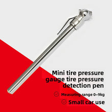Stainless Steel Pencil Tire Pressure Gauge, 5 to 50 PSI