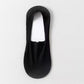 Men's dark gray no-show sock stretched over a foot showing the thin summer knit