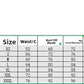 Maker size chart listing waist, bust and hip in centimeters for sizes XS to XXXL