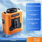 Orange waist fan on ice, charge percentage window, power key and USB C port on the flank