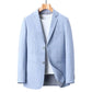 Mens slim fit linen blend blazer in blue, notch lapel detail