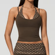 Brown White Polka Dot Tank