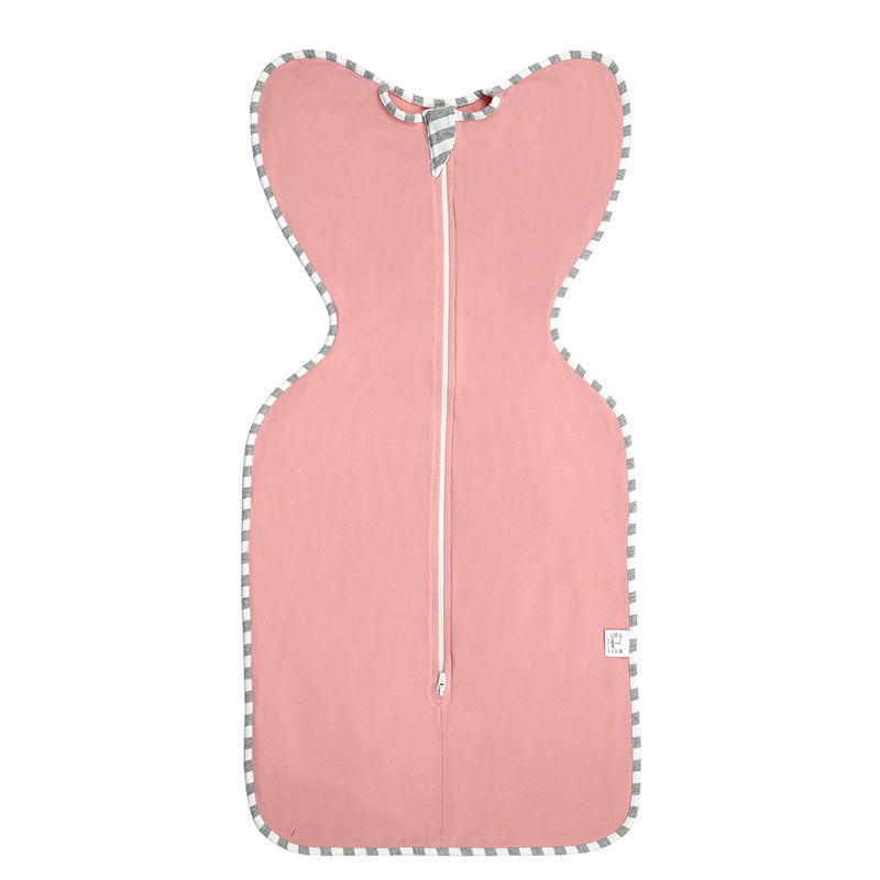 Baby swaddle sleeping bag with its packaging, sleeveless cotton sleep sack
