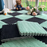 Black + Mint Green / 30x30x1.0 cm L25 | 12x12x0.4 in