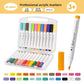 Twenty four color acrylic marker set in a clear satchel case with a single brush marker