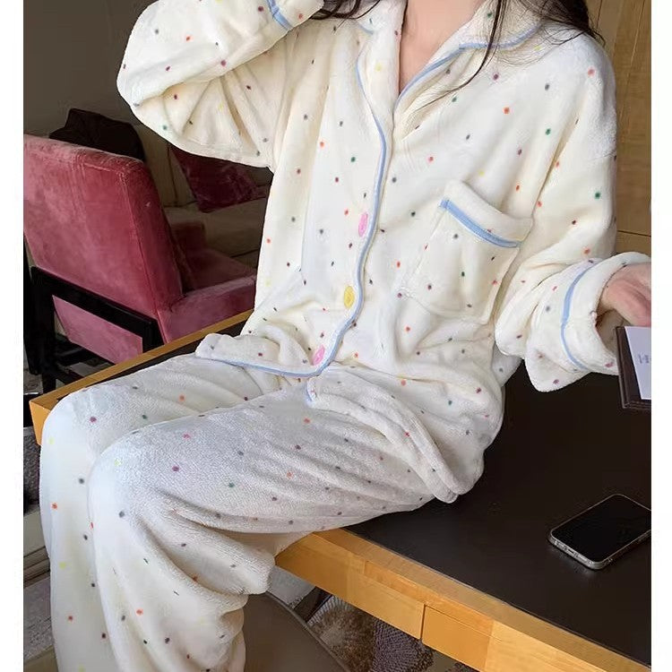 Coral fleece padded pajamas