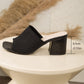 Womens High Heel Slip On Sandals