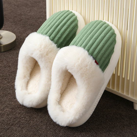 Plush Lined Indoor Slip On Mule Slippers