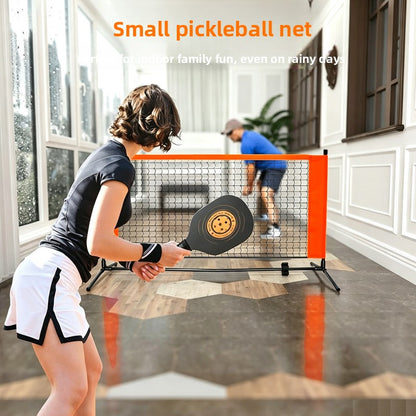 Portable Pickleball Net Set with Silent Mat for Indoor Outdoor Use
