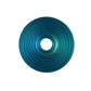 Blue and green laser gradient gyro ring fidget flat, concentric printed rings
