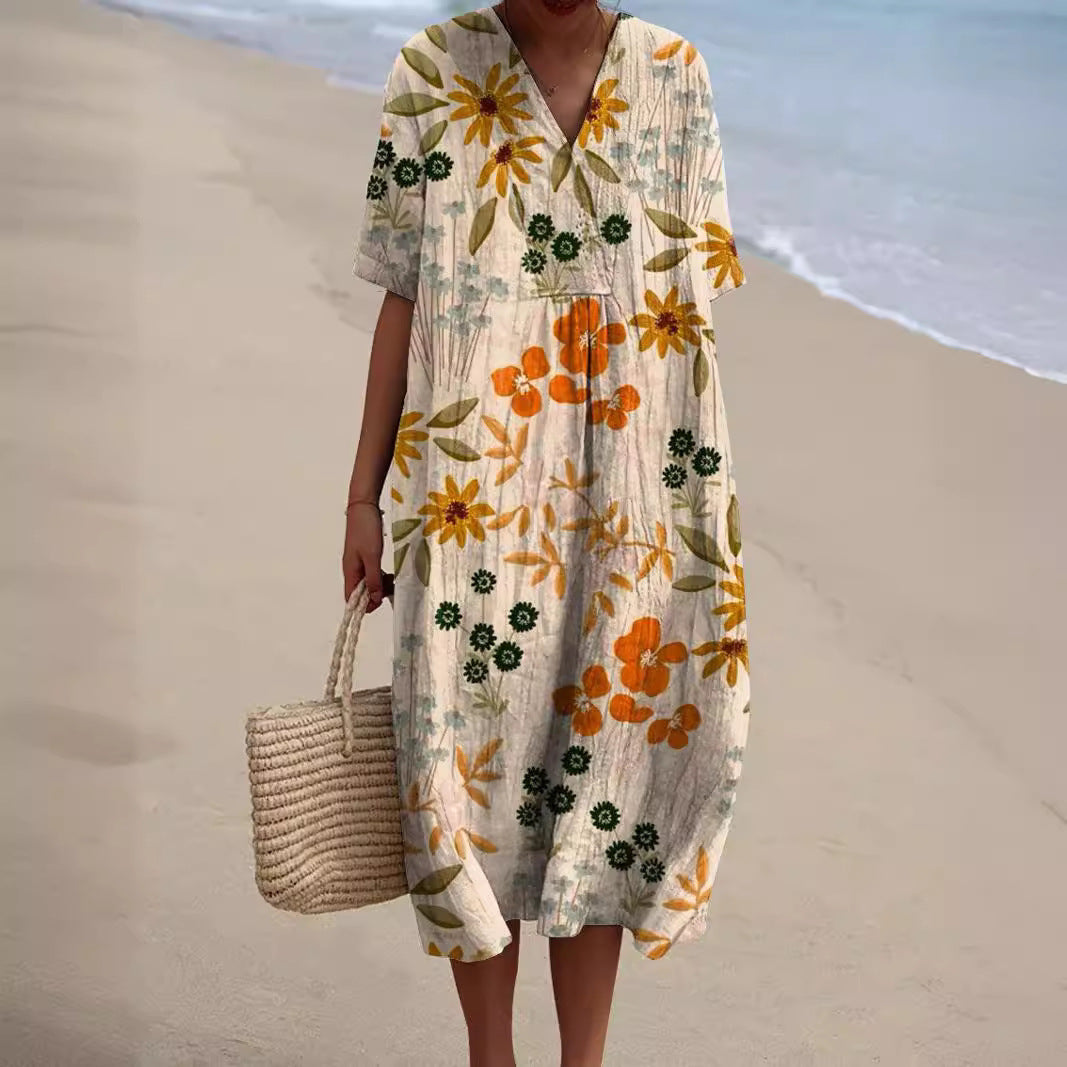 Womens Floral Print Dress