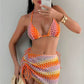 Back view of the tie back triangle bikini top