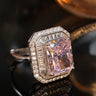 Yj2018001 pink stone cube sugar, 925 silver